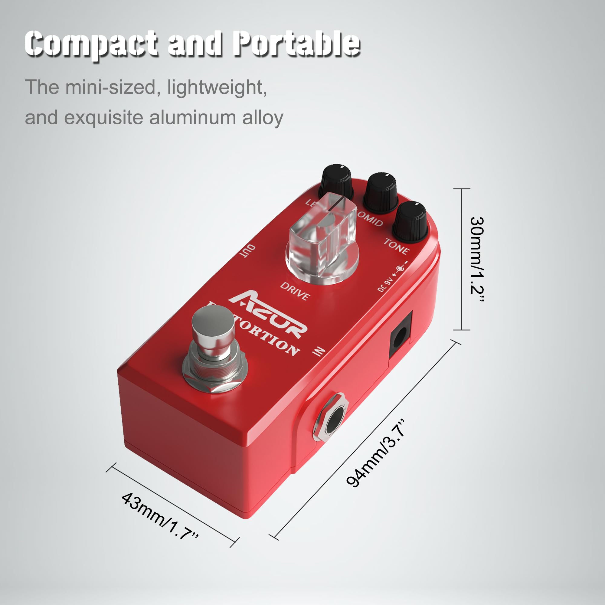 Amazon.com: AZOR Vintage Distortion Guitar Effect Pedal with